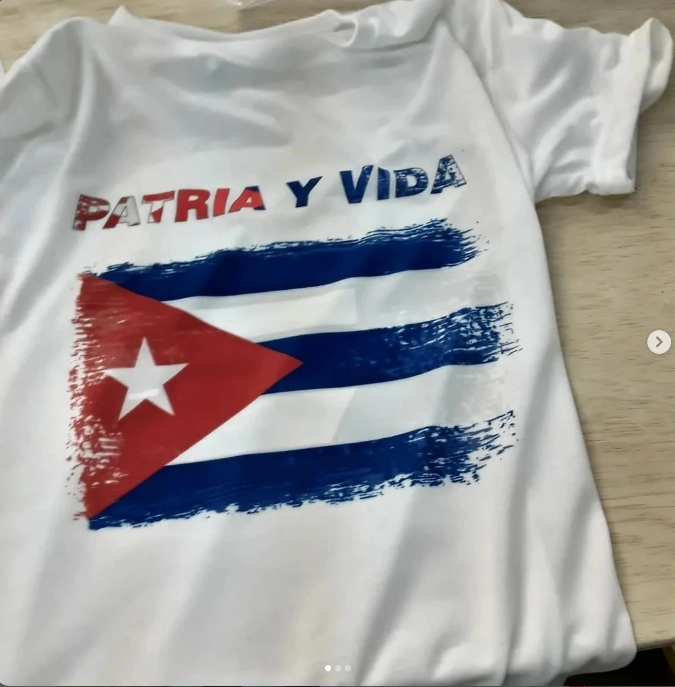 Custom printed white T-shirt
